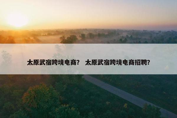 太原武宿跨境电商？ 太原武宿跨境电商招聘？