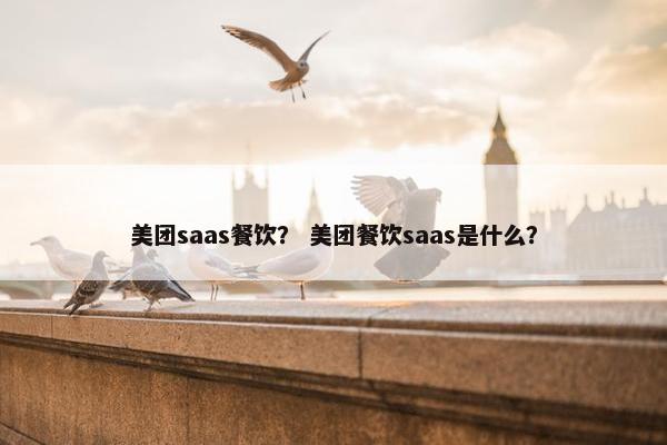 美团saas餐饮？ 美团餐饮saas是什么？