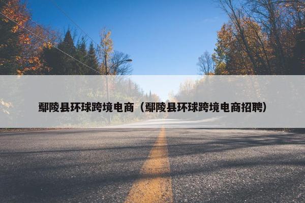 鄢陵县环球跨境电商（鄢陵县环球跨境电商招聘）