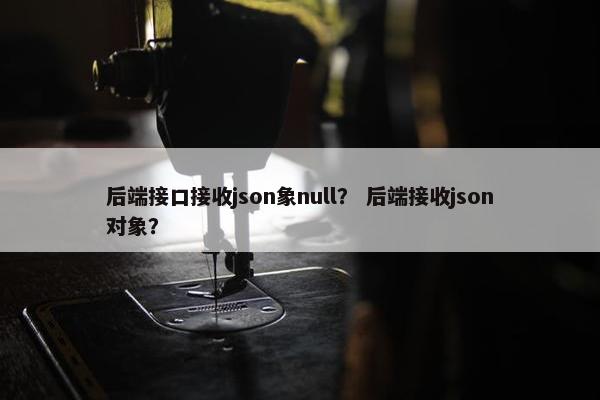 后端接口接收json象null？ 后端接收json对象？