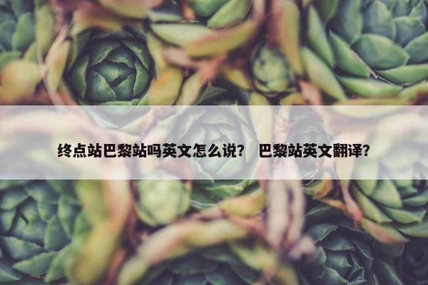 终点站巴黎站吗英文怎么说？ 巴黎站英文翻译？