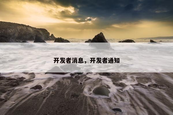 开发者消息，开发者通知