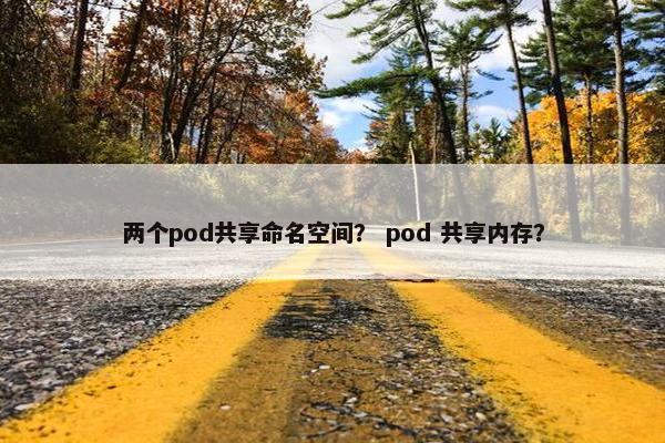 两个pod共享命名空间？ pod 共享内存？