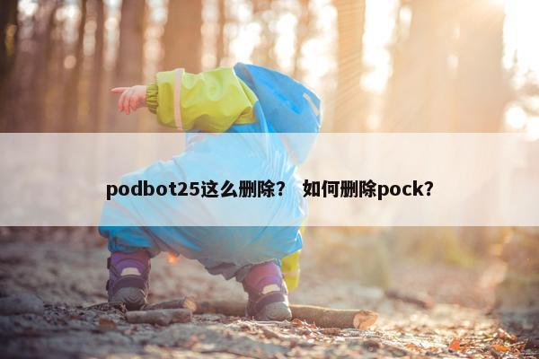 podbot25这么删除？ 如何删除pock？