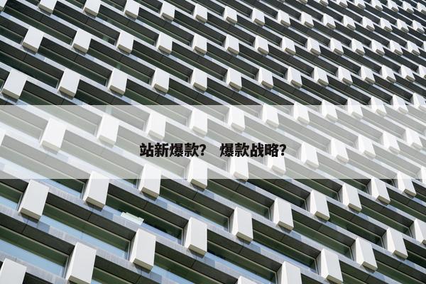 站新爆款？ 爆款战略？