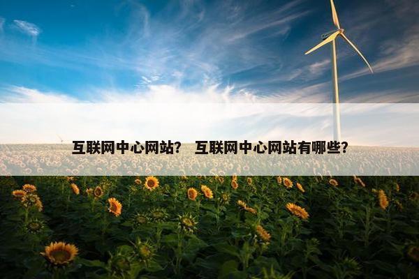 互联网中心网站？ 互联网中心网站有哪些？