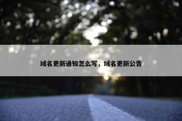 域名更新通知怎么写，域名更新公告