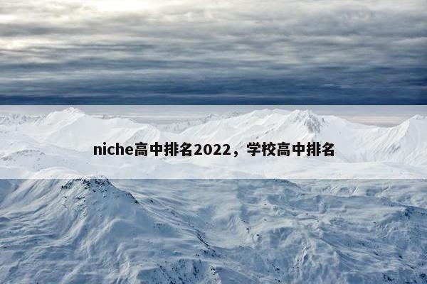 niche高中排名2022，学校高中排名