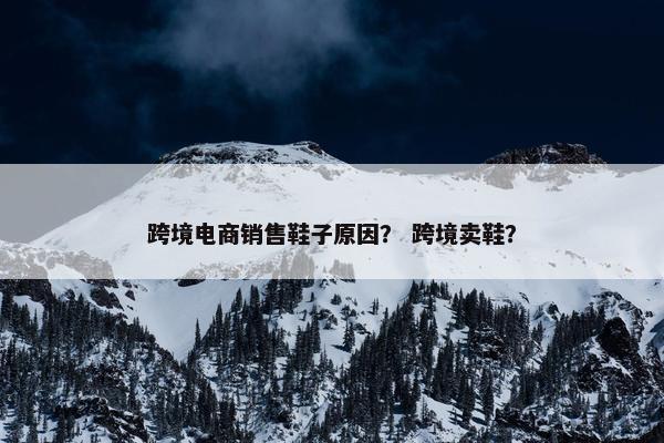 跨境电商销售鞋子原因？ 跨境卖鞋？