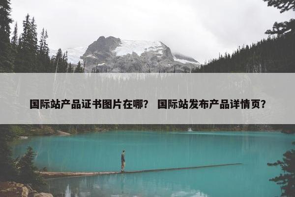 国际站产品证书图片在哪？ 国际站发布产品详情页？