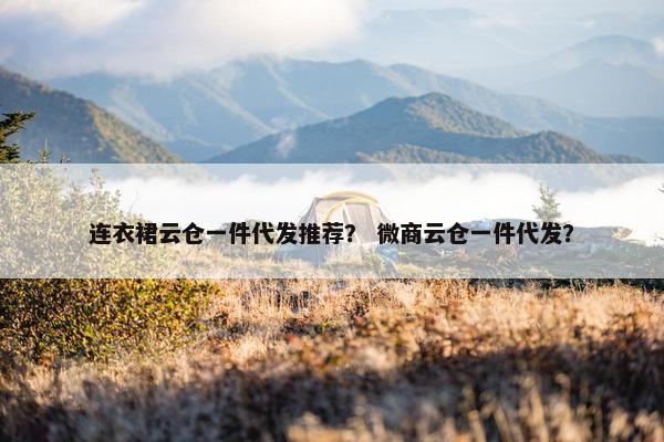 连衣裙云仓一件代发推荐？ 微商云仓一件代发？