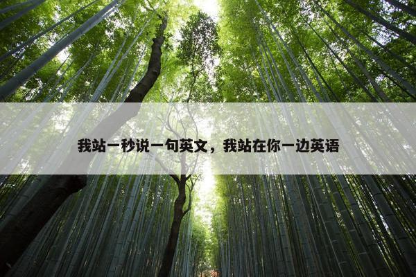 我站一秒说一句英文，我站在你一边英语