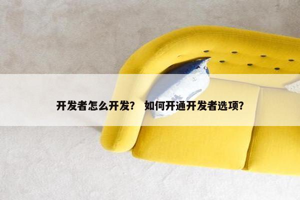 开发者怎么开发？ 如何开通开发者选项？