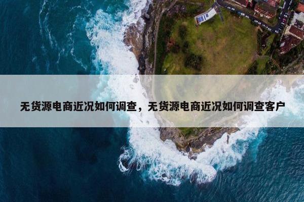 无货源电商近况如何调查，无货源电商近况如何调查客户