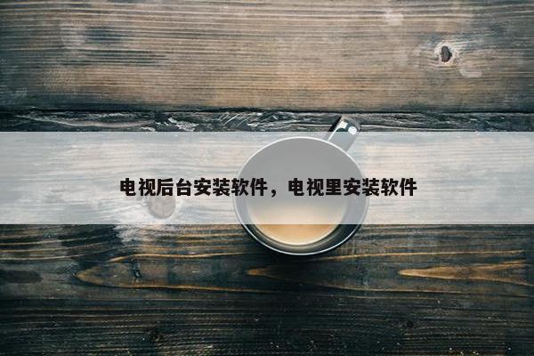 电视后台安装软件，电视里安装软件