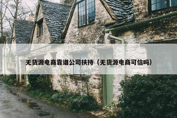 无货源电商靠谱公司扶持（无货源电商可信吗）
