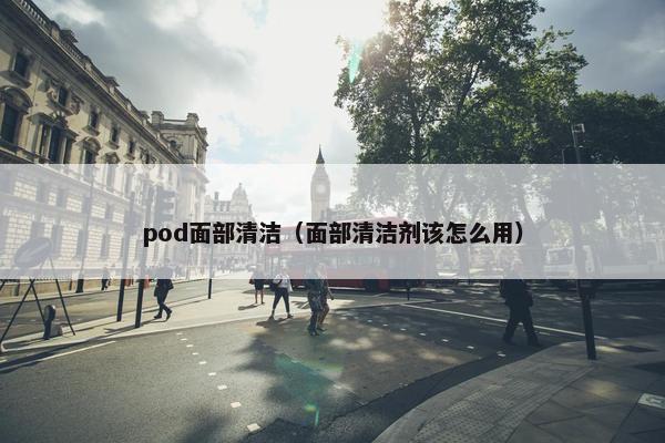 pod面部清洁（面部清洁剂该怎么用）
