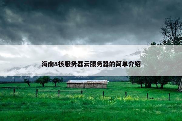 海南8核服务器云服务器的简单介绍
