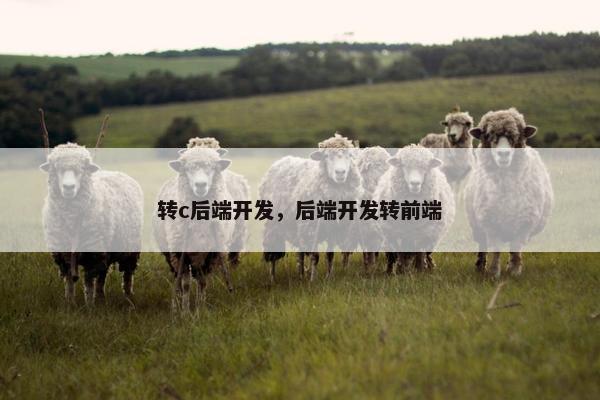 转c后端开发，后端开发转前端