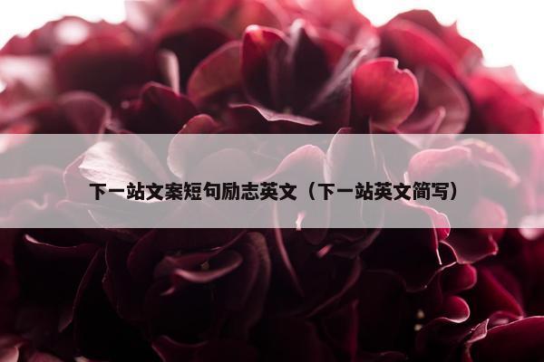下一站文案短句励志英文（下一站英文简写）