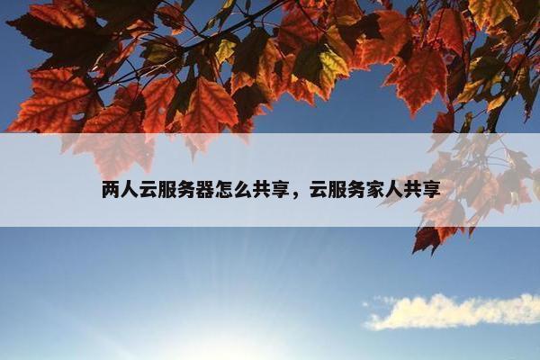 两人云服务器怎么共享，云服务家人共享