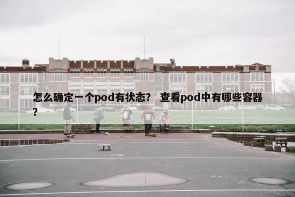 怎么确定一个pod有状态？ 查看pod中有哪些容器？