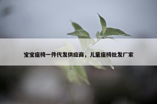 宝宝座椅一件代发供应商，儿童座椅批发厂家