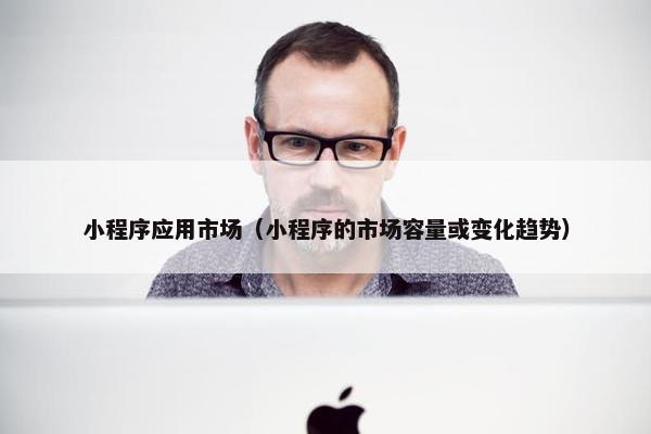 小程序应用市场（小程序的市场容量或变化趋势）