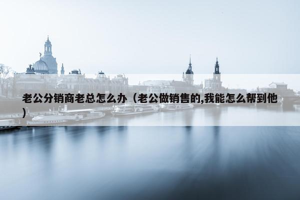 老公分销商老总怎么办（老公做销售的,我能怎么帮到他）