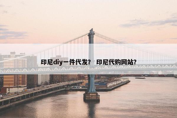 印尼diy一件代发？ 印尼代购网站？