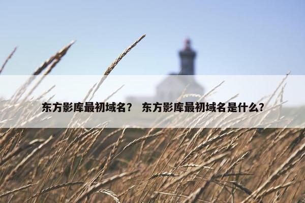 东方影库最初域名？ 东方影库最初域名是什么？