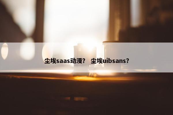 尘埃saas动漫？ 尘埃uibsans？