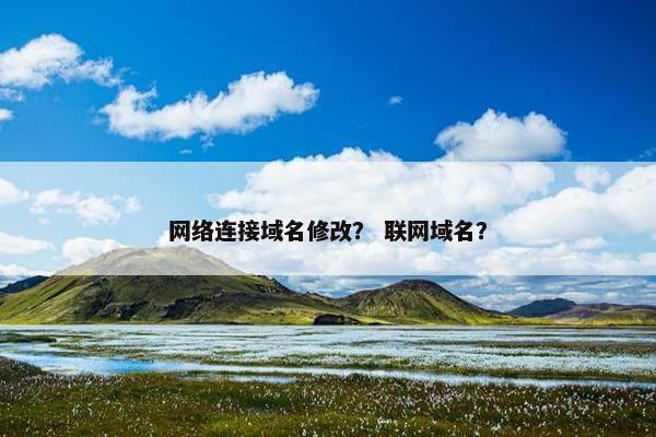 网络连接域名修改？ 联网域名？