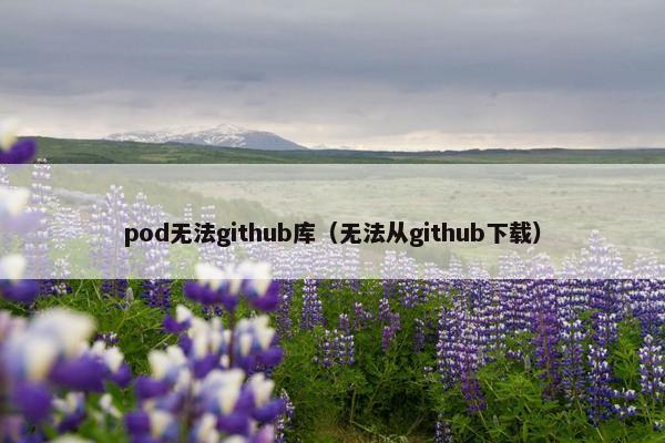 pod无法github库（无法从github下载）