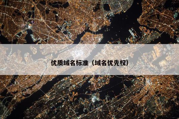 优质域名标准（域名优先权）