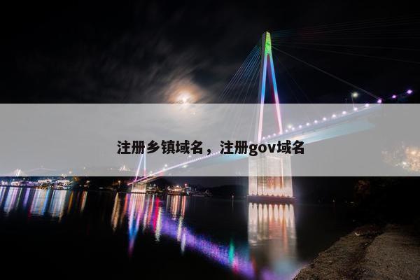 注册乡镇域名，注册gov域名