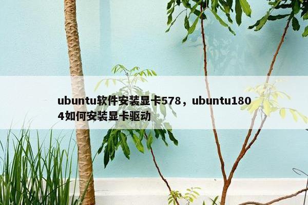 ubuntu软件安装显卡578，ubuntu1804如何安装显卡驱动