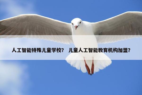 人工智能特殊儿童学校？ 儿童人工智能教育机构加盟？