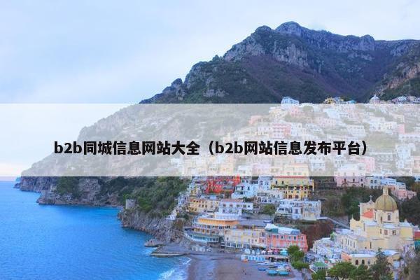 b2b同城信息网站大全（b2b网站信息发布平台）