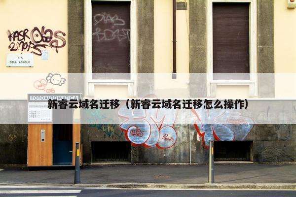 新睿云域名迁移（新睿云域名迁移怎么操作）