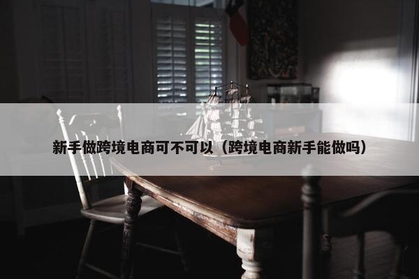 新手做跨境电商可不可以（跨境电商新手能做吗）