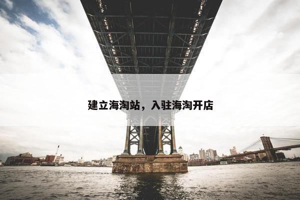 建立海淘站，入驻海淘开店