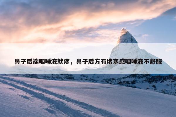 鼻子后端咽唾液就疼，鼻子后方有堵塞感咽唾液不舒服