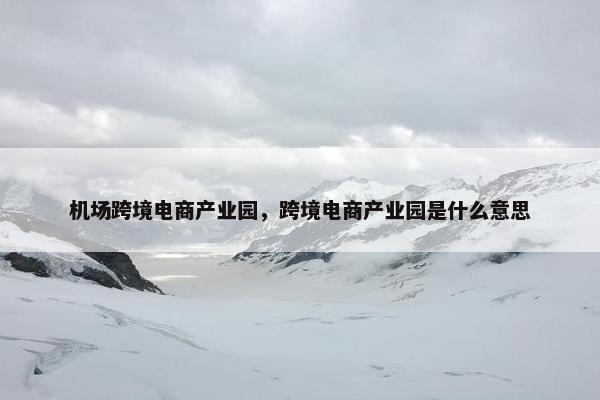 机场跨境电商产业园，跨境电商产业园是什么意思