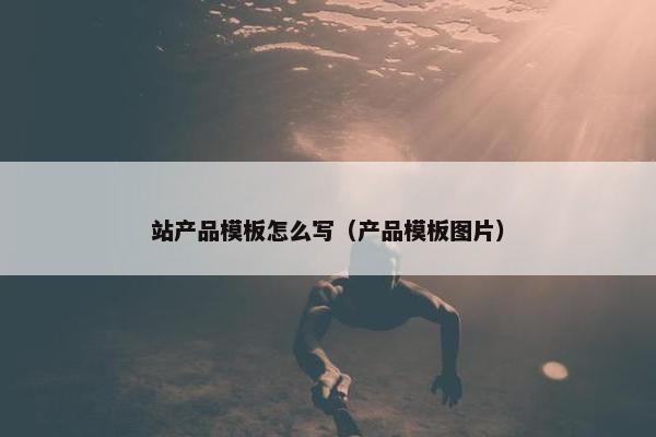 站产品模板怎么写（产品模板图片）