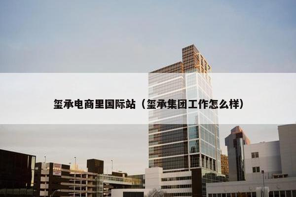 玺承电商里国际站（玺承集团工作怎么样）