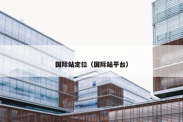国际站定位（国际站平台）