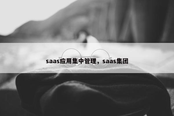saas应用集中管理，saas集团