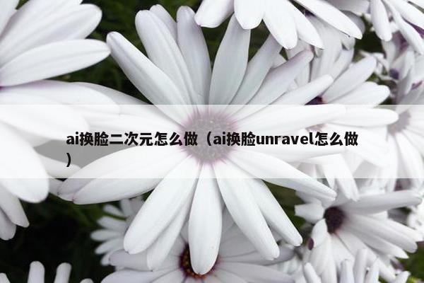 ai换脸二次元怎么做（ai换脸unravel怎么做）