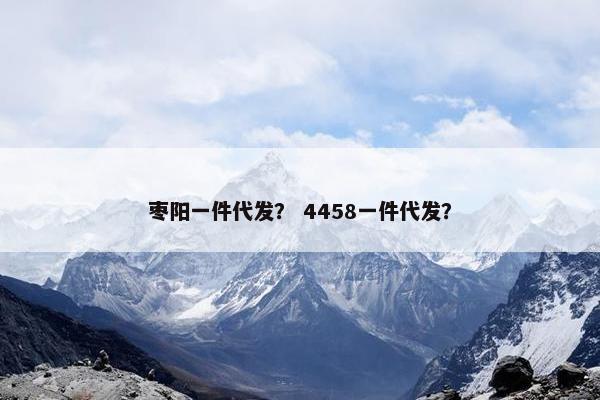 枣阳一件代发？ 4458一件代发？